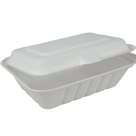 MENU BOX S VÍKOM, MALÝ, 1 SLOT / Bagasse / 185 x 143 x 62 mm