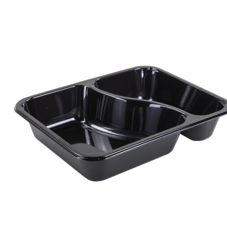 MENU BOX, 2 SLOTS / C-PET / 227 x 178 x 45 mm