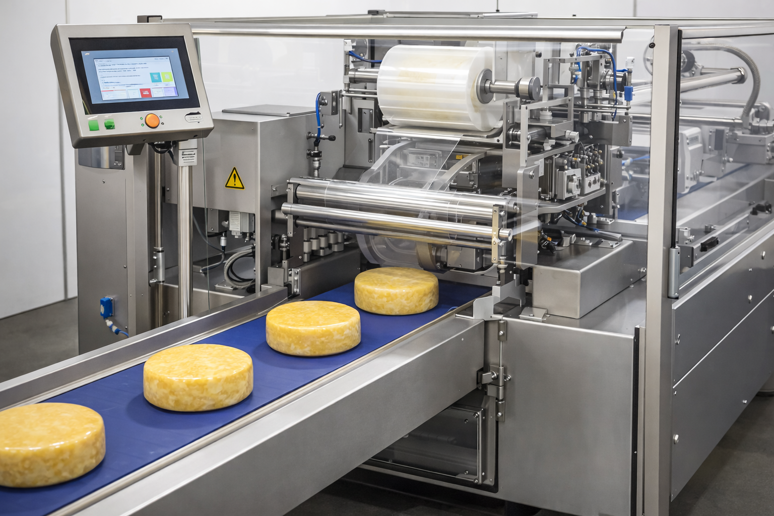 macchina avvolgitrice per prodotti caseari