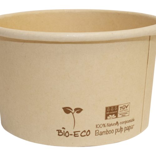 Ambalaje și produse de unică folosință - Articole pentru gelaterii și cofetării - Cupe de înghețată - BAMBOO PULP ICE CREAM COVER, S, M